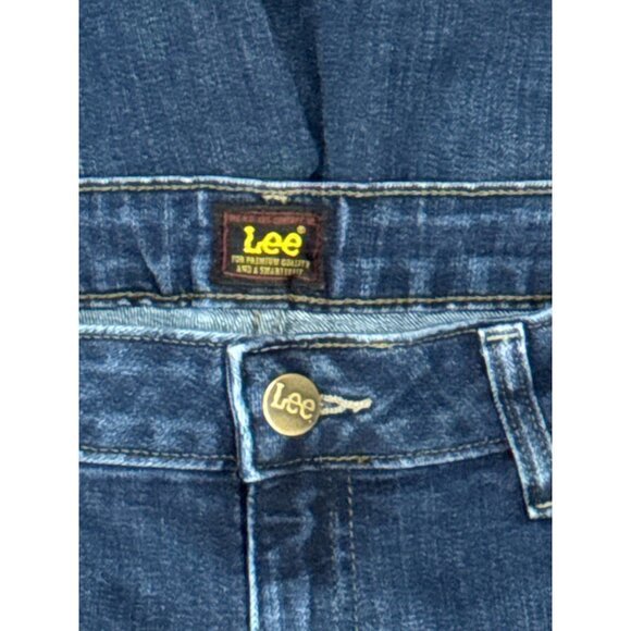 NEW Lee Size 16 Short Womens High-Rise Stretch Bootcut Jeans Blue Denim - Picture 5 of 12